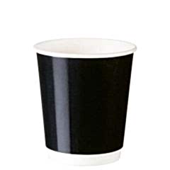 8 oz Çift Katlı Siyah Karton Bardak 500 Adet