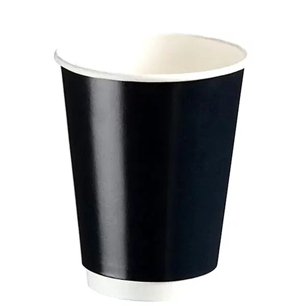 14 oz Çift Katlı Siyah Karton Bardak 500 Adet