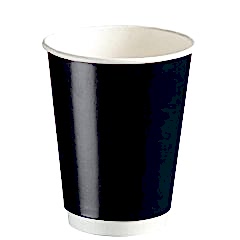 14 oz Çift Katlı Siyah Karton Bardak 500 Adet